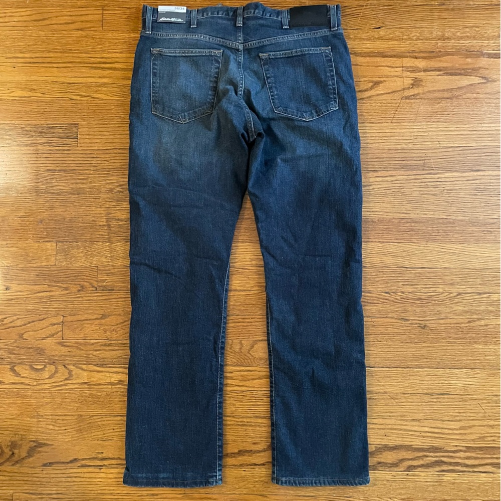 NWT Eddie Bauer Fleece Lined Classic Straight Flex Winter Jeans - Picture 10 of 10